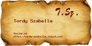 Tordy Szabella névjegykártya